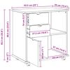 vidaXL Gabinete rodante 63,5 x 39 x 65,5 cm Madera de Pino Macizo