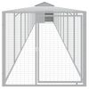 vidaXL Gallinero y corral acero galvanizado gris claro 117x1017x123 cm