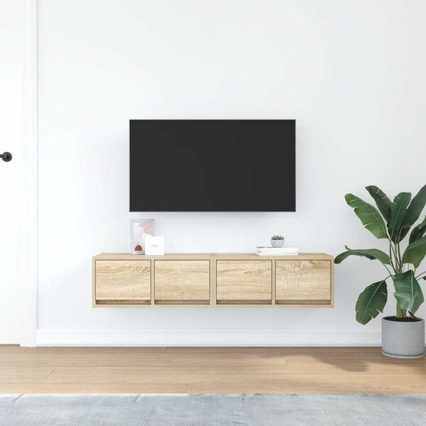 vidaXL Muebles de TV 2 uds madera ingenier&iacute;a roble Sonoma 60x31x25,5cm
