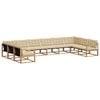 vidaXL Conjunto de sof&aacute;s de exterior 10 uds. y Beige