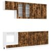 vidaXL Unidad de cocina KALMAR 8 uds. Roble Ahumado