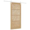vidaXL Puerta Corredera Marr&oacute;n 93 x 202 cm Madera de pino macizo