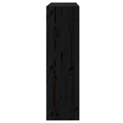vidaXL Estantería/divisor de espacios madera pino negro 80x30x103,5 cm