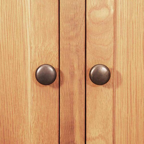 vidaXL Vitrina Marrón 112 x 33.5 x 70 cm Madera de roble sólida