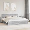 vidaXL Estructura de cama Gris Sonoma 200 x 200 cm Madera Ingenieril
