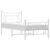 vidaXL Estructura cama sin colch&oacute;n con estribo metal blanco 100x190 cm
