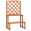 vidaXL Soporte de plantas y enrejado abeto macizo naranja 70x42x120 cm