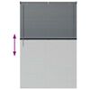 vidaXL Persiana para Ventana con cortinas Manual Gris oscuro Aluminio