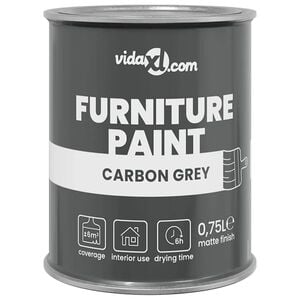 vidaXL Pintura para muebles Gris 0,75 L Impresi&oacute;n en pared