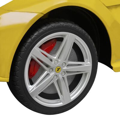 vidaXL coche correpasillos Ferrari F12 amarillo 6 V control remoto