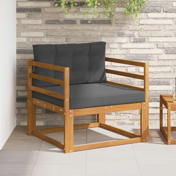 vidaXL Sof&aacute; intermedio de exterior Madera de Acacia S&oacute;lida Natural