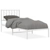 vidaXL Estructura cama sin colch&oacute;n con cabecero metal blanco 80x200 cm