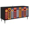 vidaXL Mueble de TV ESSEN 102 x 33 x 51 cm Roble Negro