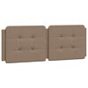 vidaXL Cabecero de cama acolchado Zadar cuero sint&eacute;tico capuchino 120 cm