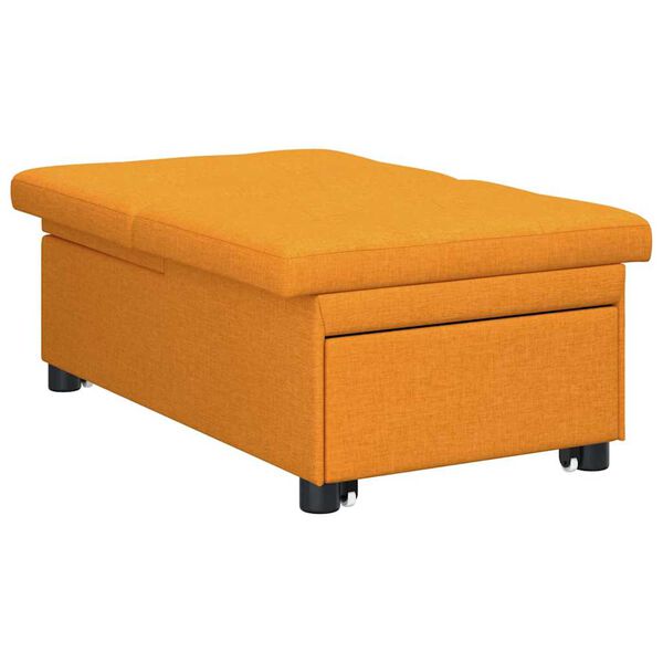 vidaXL Sof&aacute; cama desplegable Amarillo oscuro 194 x 50 x 82 cm tela