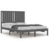 vidaXL Estructura de cama madera maciza de pino gris 120x200 cm