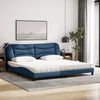 vidaXL Cama con colch&oacute;n Hvar tela azul 200x200 cm