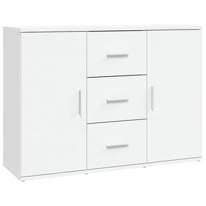 vidaXL Aparador de madera contrachapada blanca 91x29,5x65 cm