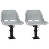 vidaXL Asientos de barco con pedestal 2 uds altura ajustable 360&deg;