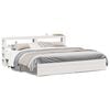 vidaXL Estructura de cama con cabecero sin colch&oacute;n blanco 180x200 cm