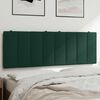 vidaXL Cabecero de cama acolchado Hanko terciopelo verde oscuro 120 cm