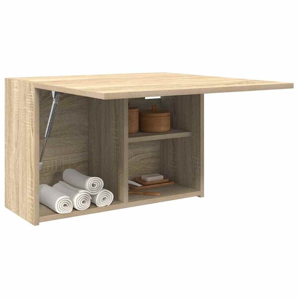 vidaXL Mueble de pared ba&ntilde;o madera ingenier&iacute;a roble Sonoma 60x25x40 cm
