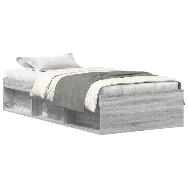 vidaXL Estructura de cama gris Sonoma 75x190 cm