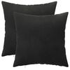 vidaXL Coj&iacute;n con almohada HEERLEN 2 uds. Negro Terciopelo