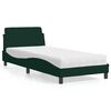 vidaXL Cama con colch&oacute;n Dover terciopelo verde oscuro 80x200 cm