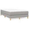 vidaXL Cama box spring con colch&oacute;n tela gris claro 120x200 cm