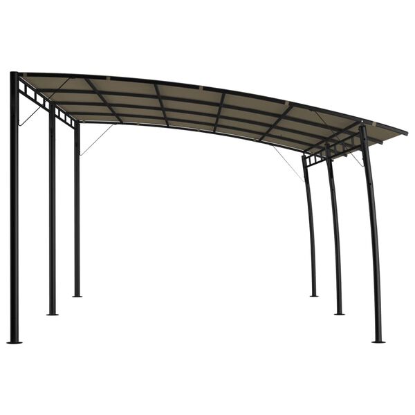 vidaXL Toldo parasol de jardín gris taupe 6x3x2,55 m