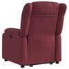 vidaXL Sillón eléctrico reclinable elevable de tela rojo tinto