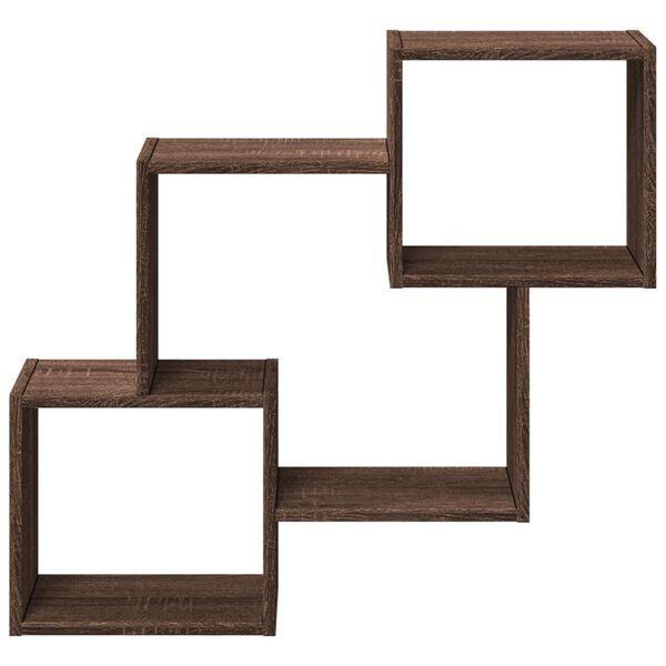 vidaXL Mueble de pared madera de ingenier&iacute;a marr&oacute;n roble 78x18x71 cm