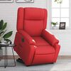 vidaXL Sill&oacute;n elevable el&eacute;ctrico cuero artificial rojo