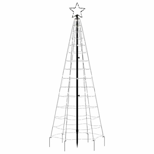 vidaXL Árbol de Navidad LED con estacas 220 LEDs blanco frío 180 cm