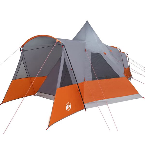 vidaXL Tienda tipi con techo Gris y naranja 720 x 465 x 295 cm