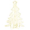 vidaXL Figura &aacute;rbol Navidad plegable 3 pzas blanco c&aacute;lido 87x87x93 cm