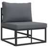 vidaXL Muebles de Exterior Metal Negro y Antracita 70 x 71,5 x 71 cm