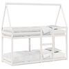 vidaXL Cama litera con techo madera maciza de pino blanco 90x200 cm