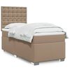 vidaXL Cama box spring con colch&oacute;n cuero sint&eacute;tico capuchino 90x200 cm