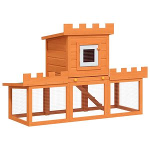 vidaXL Casa grande de animales jaula conejera de madera