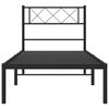 vidaXL Estructura cama sin colchón con cabecero metal negro 107x203 cm