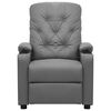 vidaXL Sill&oacute;n reclinable de cuero sint&eacute;tico gris