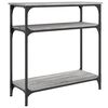 vidaXL Mesa consola madera de ingenier&iacute;a gris Sonoma 75x29x75 cm