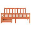 vidaXL Cama sin colch&oacute;n madera maciza de pino marr&oacute;n cera 160x200 cm