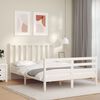 vidaXL Estructura de cama sin colch&oacute;n madera de pino blanca 140x200 cm