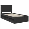 vidaXL Estructura de cama Negro 100 x 200 cm Madera de pino macizo