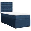 vidaXL Cama box spring con colch&oacute;n tela azul 80x200 cm