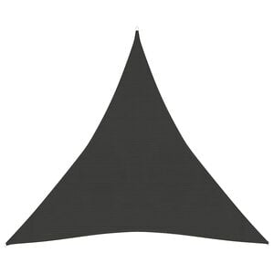 vidaXL Toldo de vela HDPE gris antracita 160 g/m&sup2; 3x3x3 m