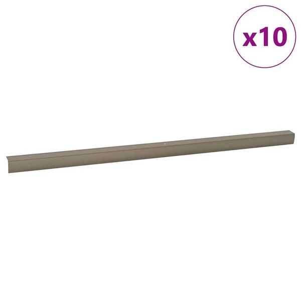 vidaXL Mamperlanes 10 pcs champán 67 cm Aluminio